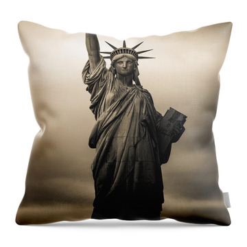 16x16 Albertees Abducted Statue of Liberty in New York Throw Pillow Multicolor 